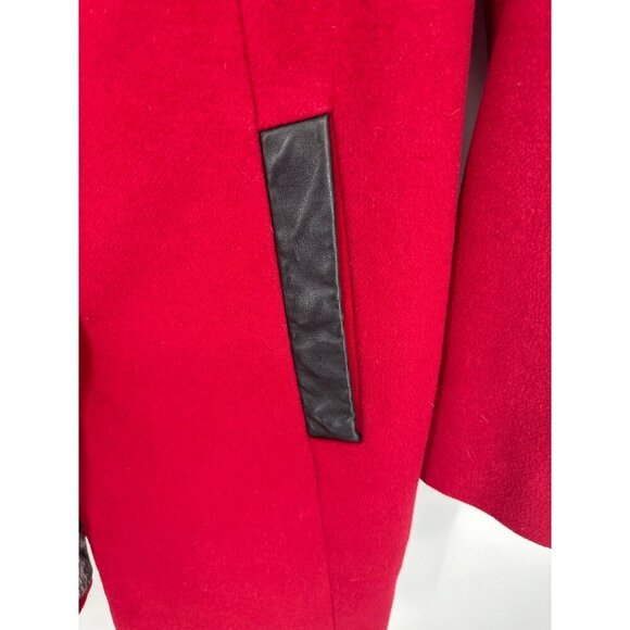 Soia & Kyo - Jenna Slim-Fit Wool Coat in Crimson Size L - Picture 3 of 13